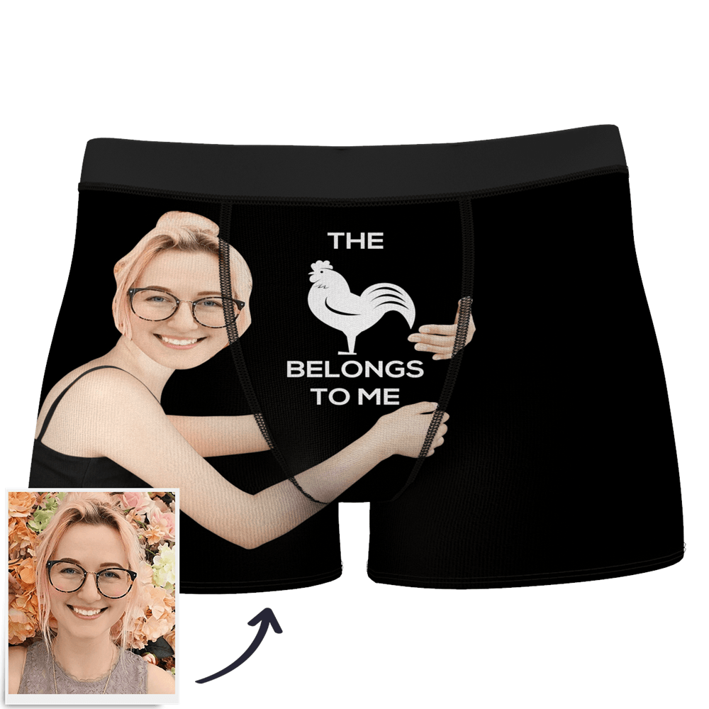 Men's Custom Face On Body Boxer Shorts - It belongs to me