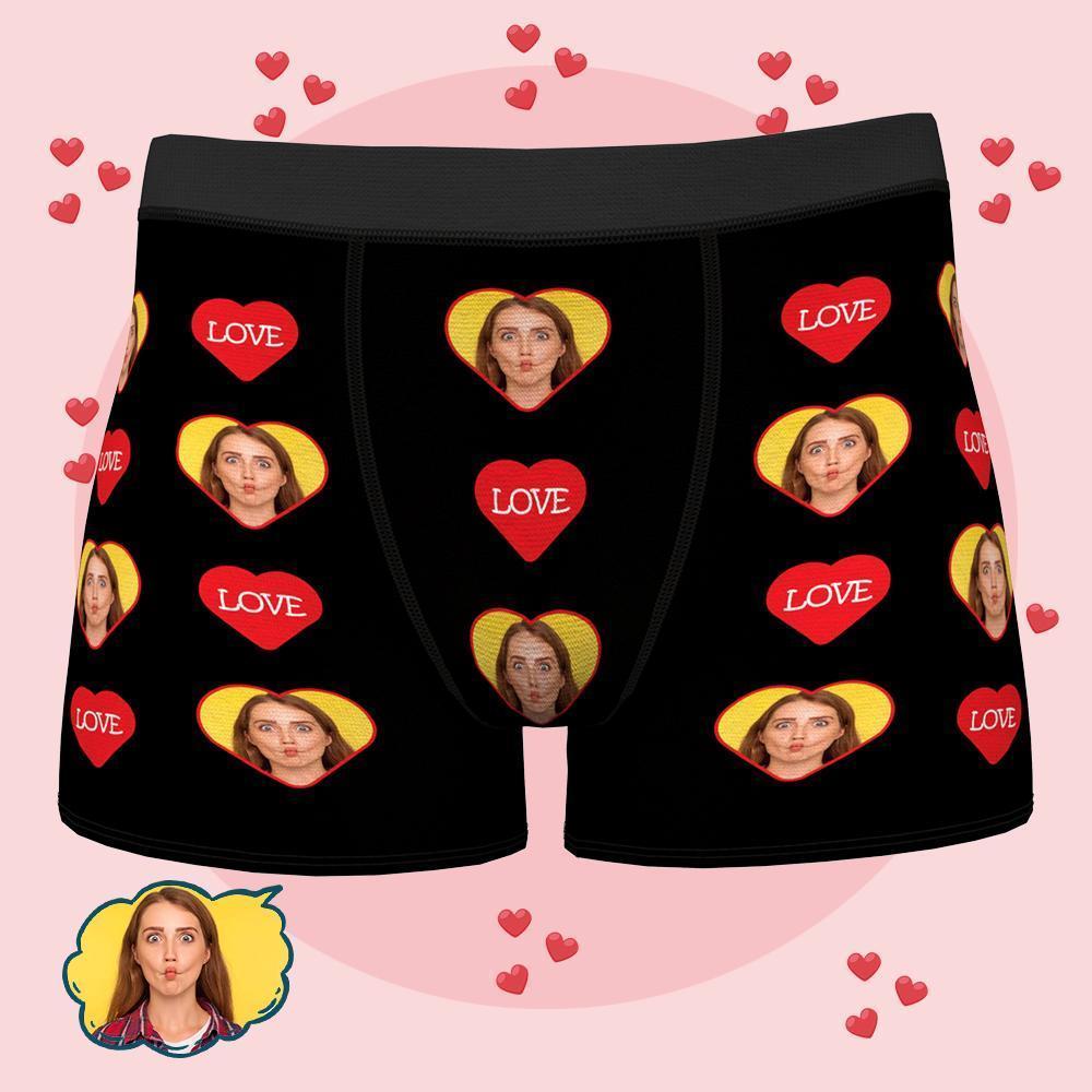 Custom Funny Face Boxers Personalised Photo Underwear Gift for Men - L
