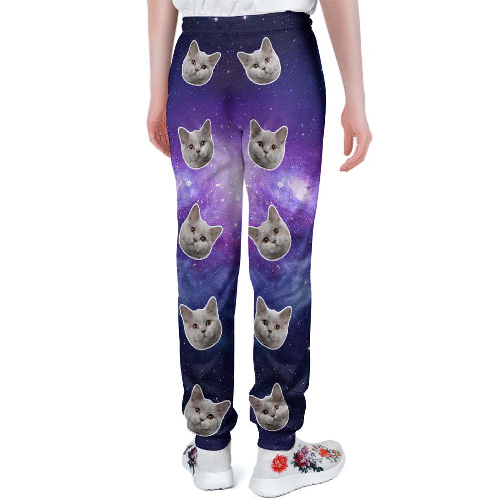 Custom Cat Face Sweatpants Unisex Joggers Universe Style - MyFaceUnderwearAU
