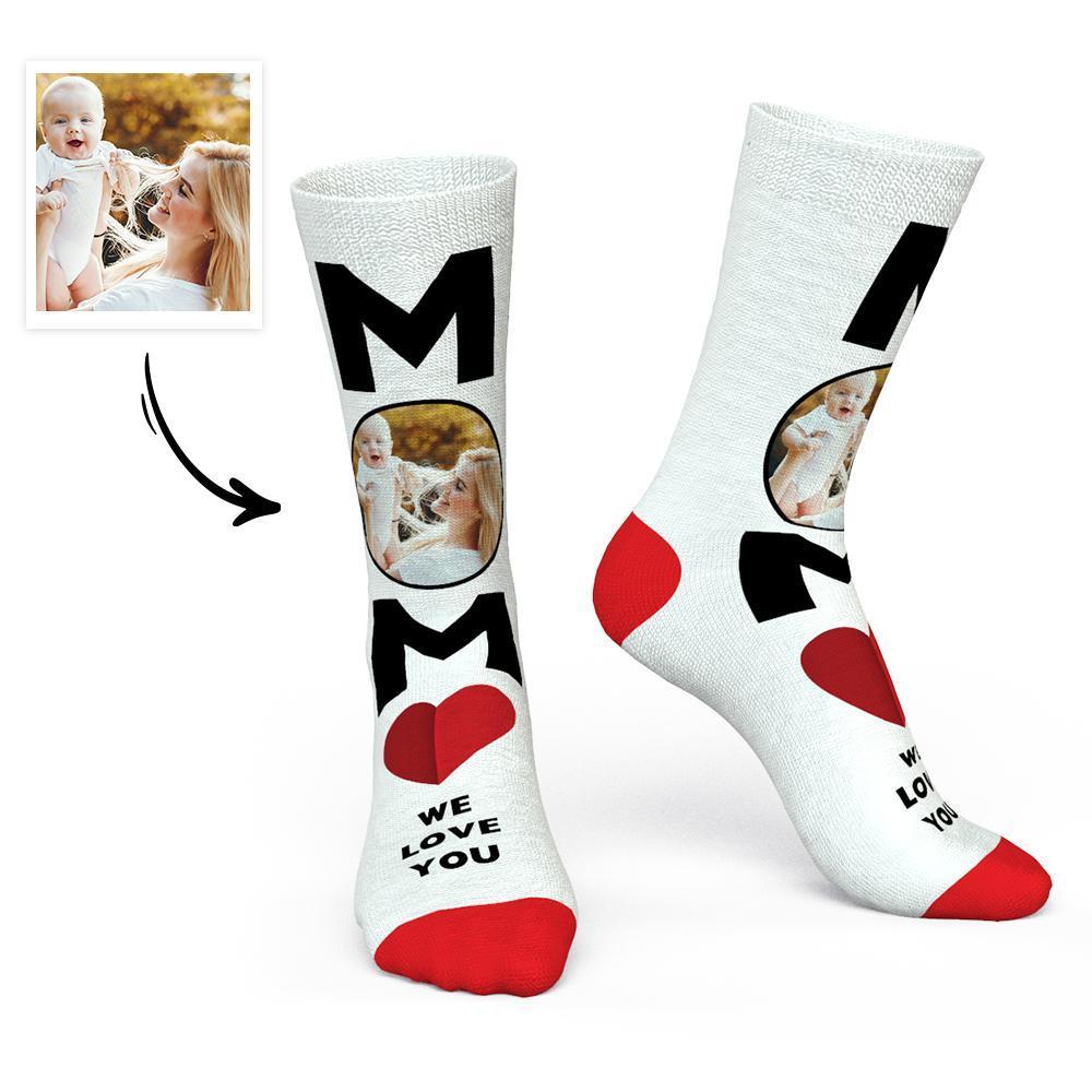 Custom Mom Face Socks Love Mom - Best Mother's Day Gifts