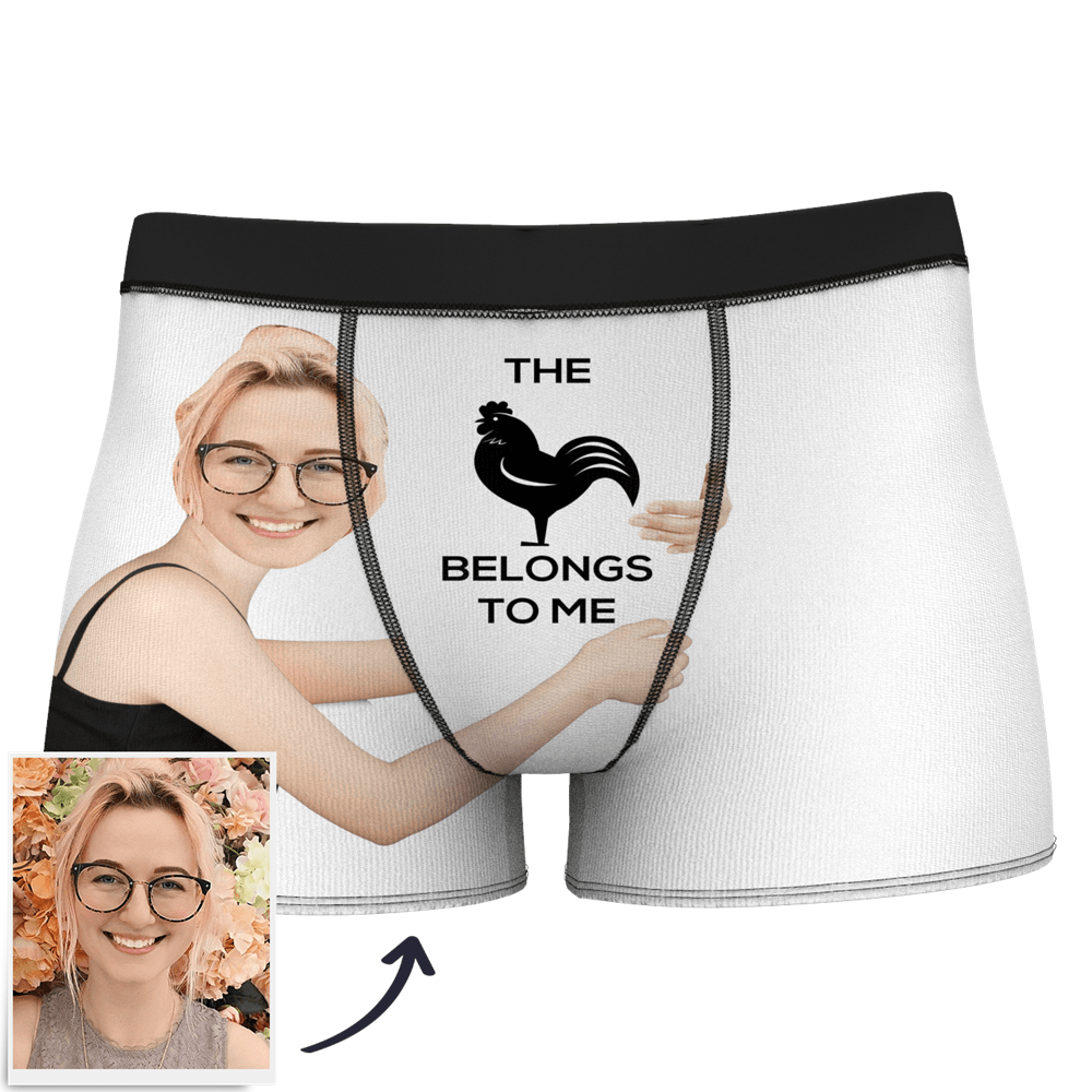 Men's Custom Face On Body Boxer Shorts - It belongs to me