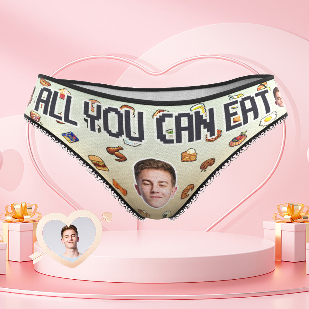 Custom Face Panties Personalised Women's Underwear Briefs Underpants Valentine's Day Gift for Her