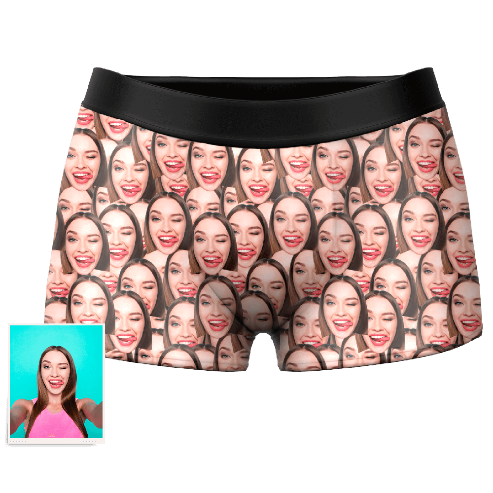 Men's Custom Mash Face Boxer Shorts Christmas Gift 