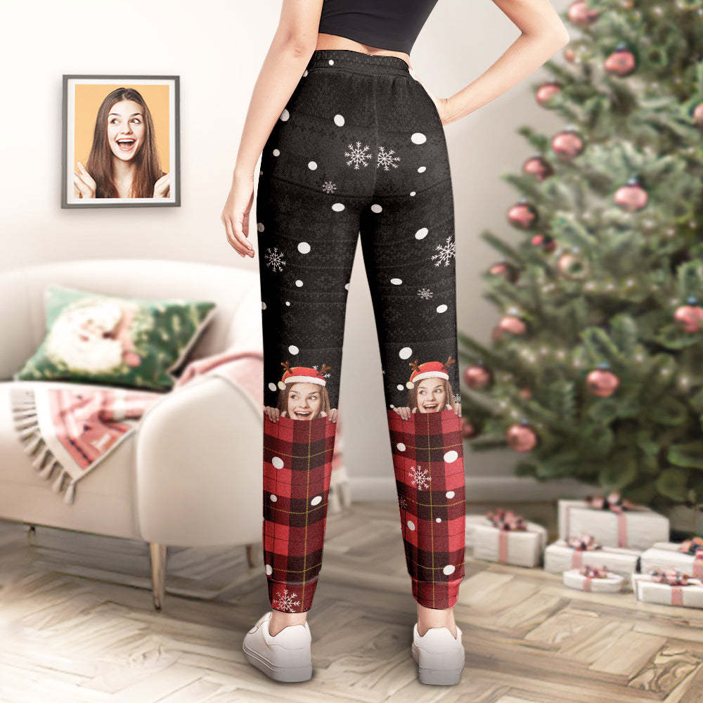 Custom Face Christmas Style Sweatpants Personalised Unisex Joggers Funny Christmas Gift - MyFaceUnderwearAU