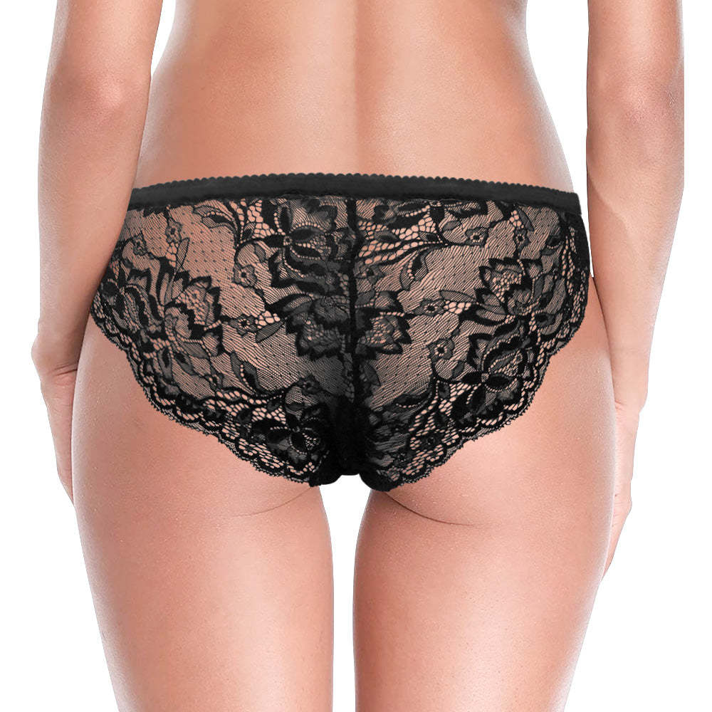 Custom Women Lace Panty I Love Your Cock Face Sexy Panties - MyFaceUnderwearAU