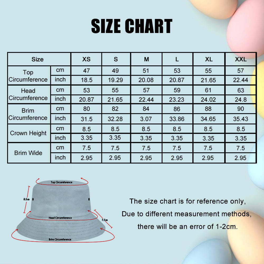 Custom Bucket Hat Unisex Face Bucket Hat Personalised Wide Brim Outdoor Summer Cap Hiking Beach Sports Hats We Love You Gifts For Dad - MyFaceUnderwearAU