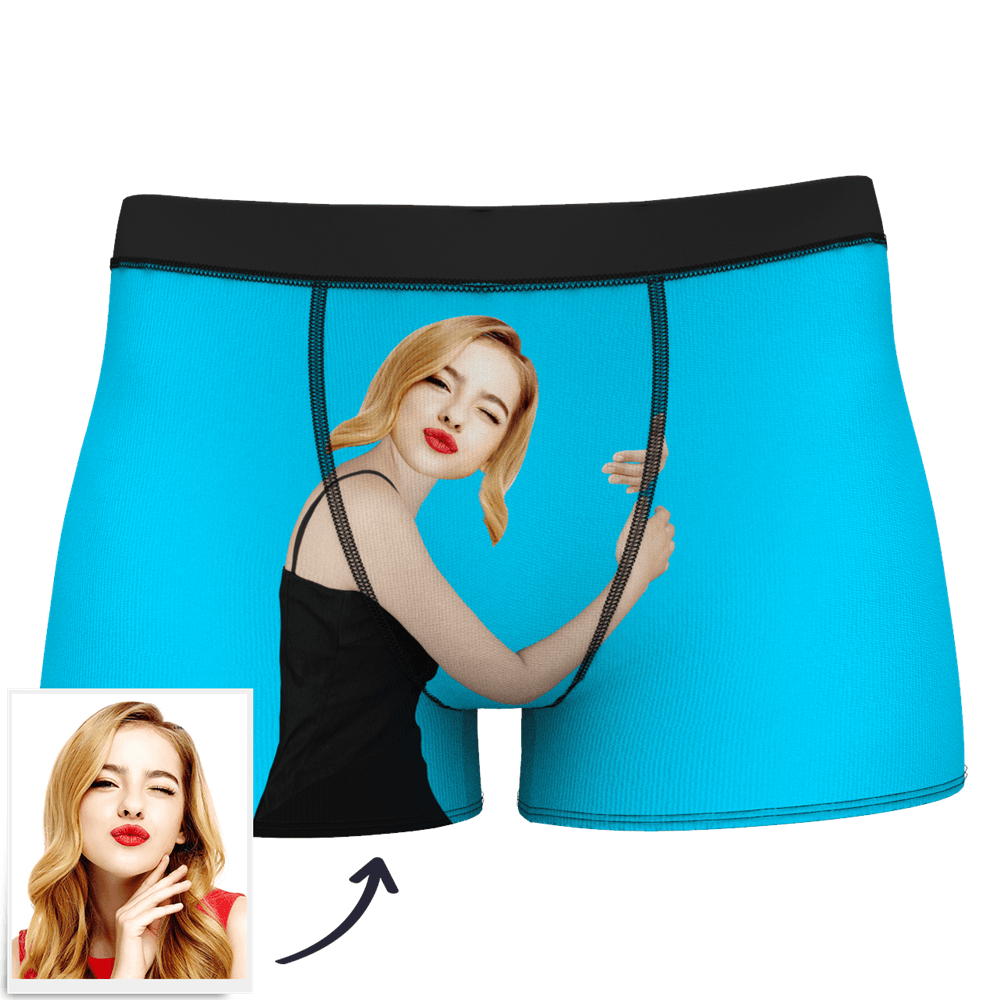 Men's Custom Face On Body Boxer Shorts Funny Gift For Him - Light Skin