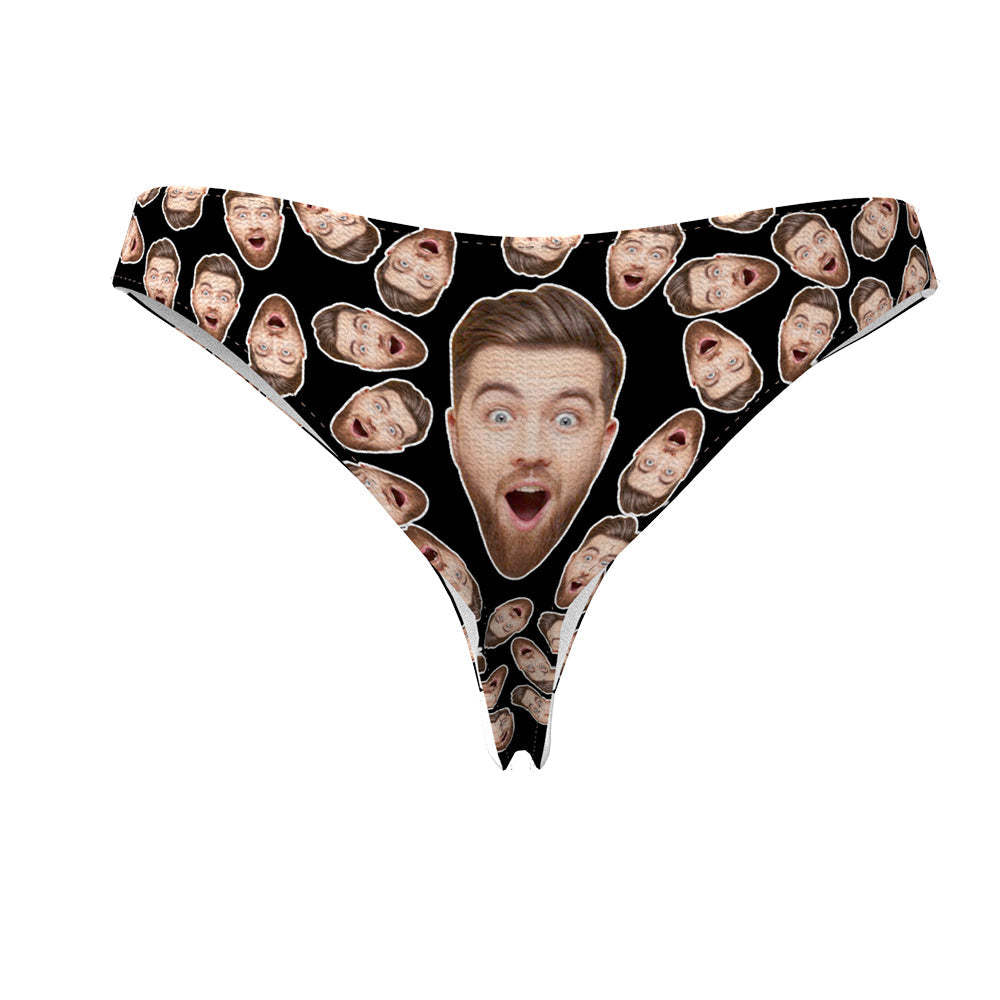 Custom Boyfriend Face Thong Panties Funny Gift For Her - MyFaceUnderwearAU