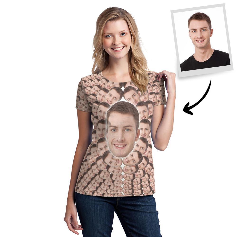 Custom All Over Print Faces Mash T-shirt- Myfaceunderwear