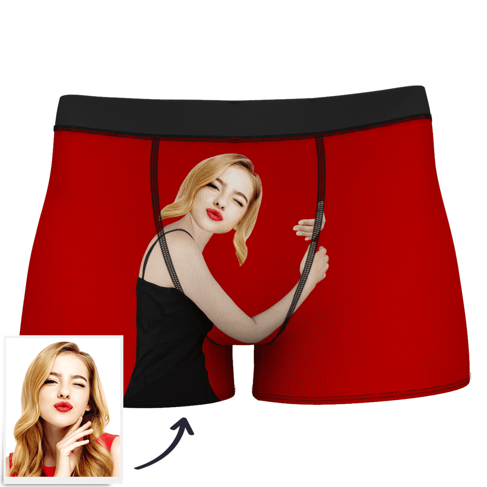 Men's Custom Face On Body Boxer Shorts Funny Gift For Him - Light Skin