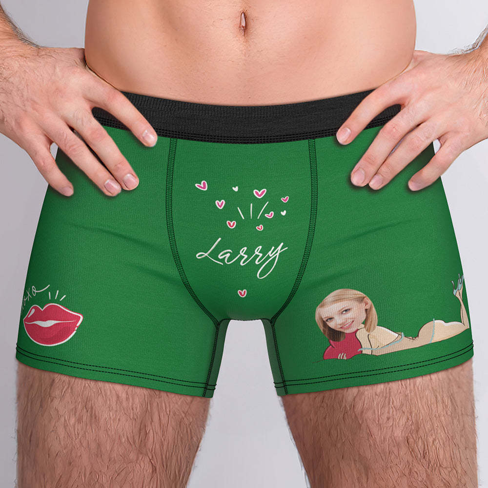 Customized XXOO Boxer Custom Boxer Briefs Custom Boxer Custom Face Boxer Personalised MiniMe Boxer - MyFaceUnderwearAU