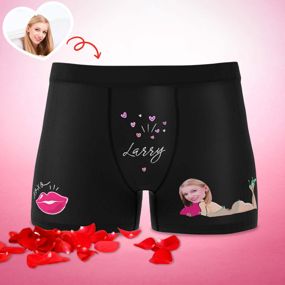 Customized XXOO Boxer Custom Boxer Briefs Custom Boxer Custom Face Boxer Personalised MiniMe Boxer - MyFaceUnderwearAU