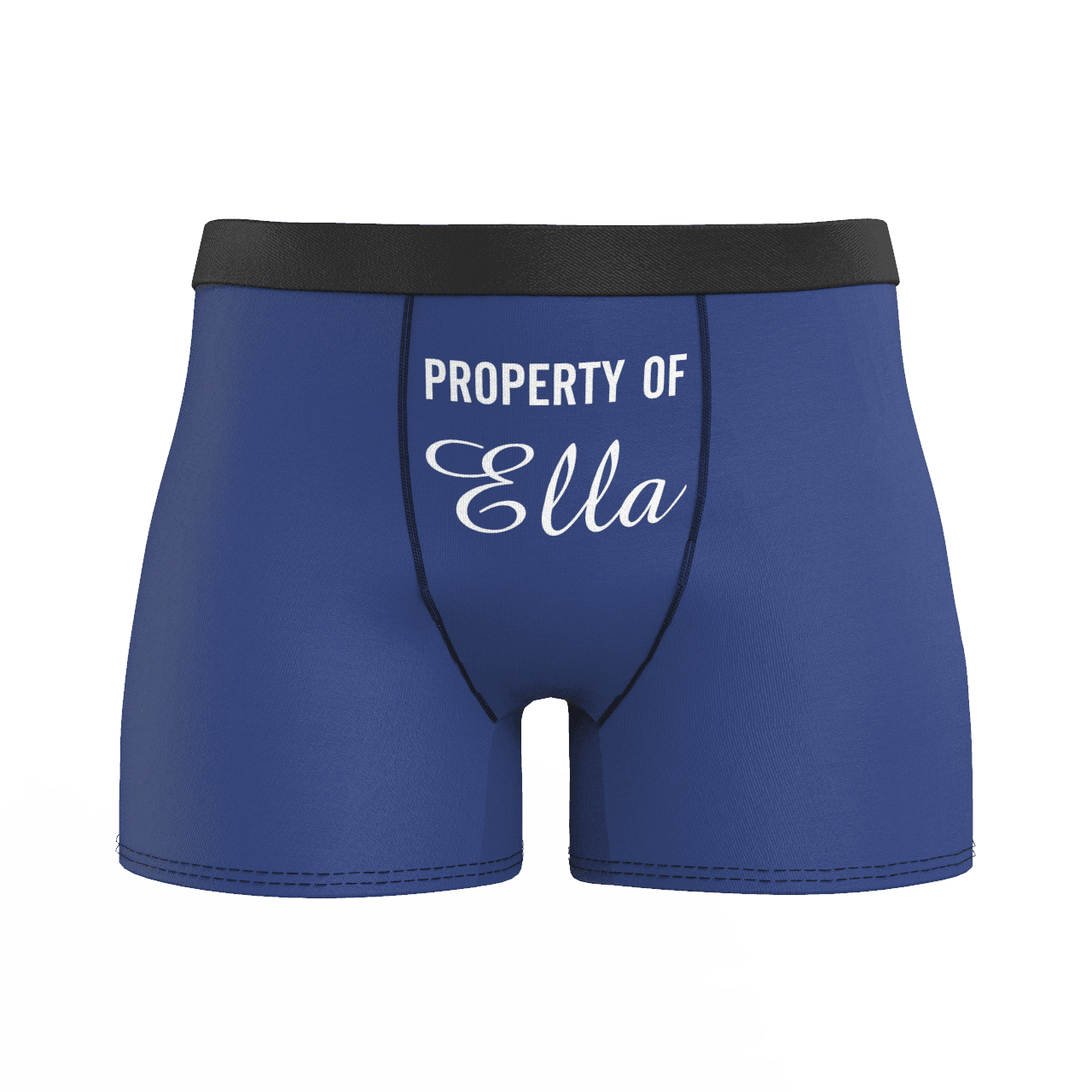 Smoky Blue Men's Personalised Name Colorful Boxer Shorts