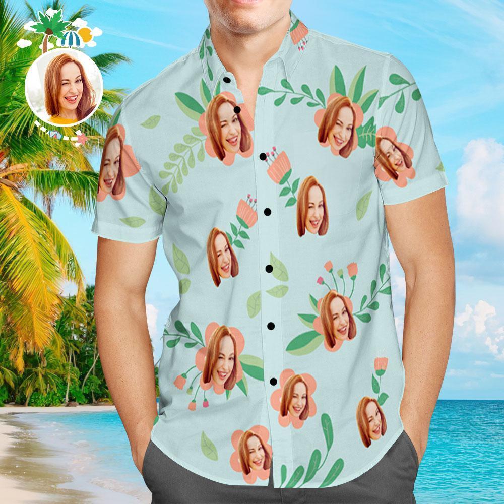 Custom Hawaiian Shirt Women Face Summer Design Aloha Beach Shirt For H