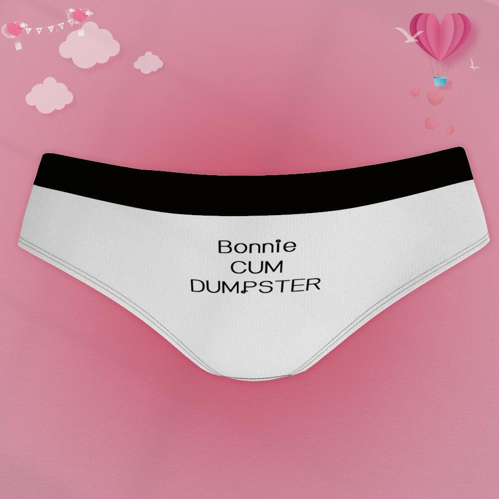 Custom Name Underwear,Personalised "Cum Dumpste" Panty Women's