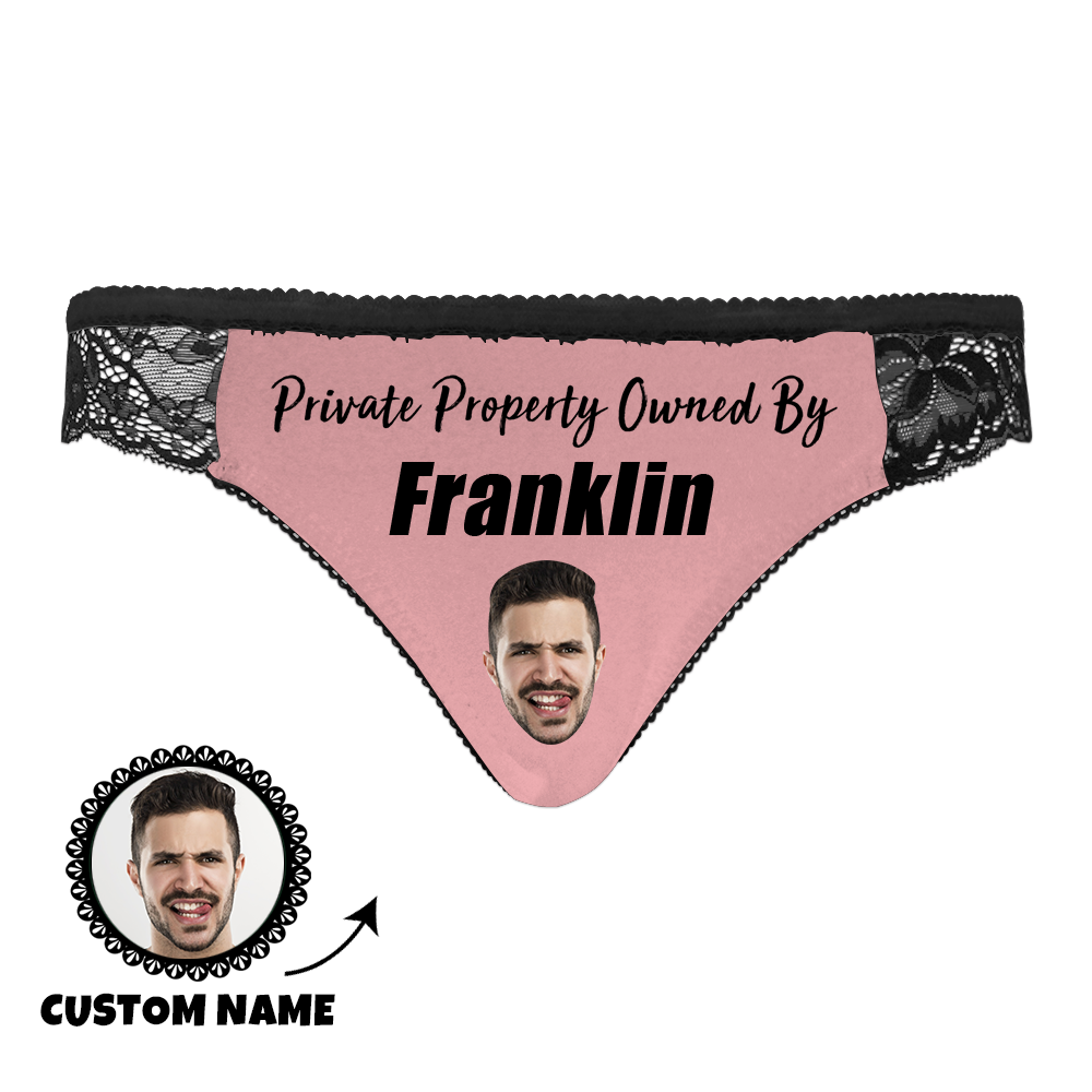 Custom Face Lace Panty Women Sexy Photo Panties - Private Property Owned By XX