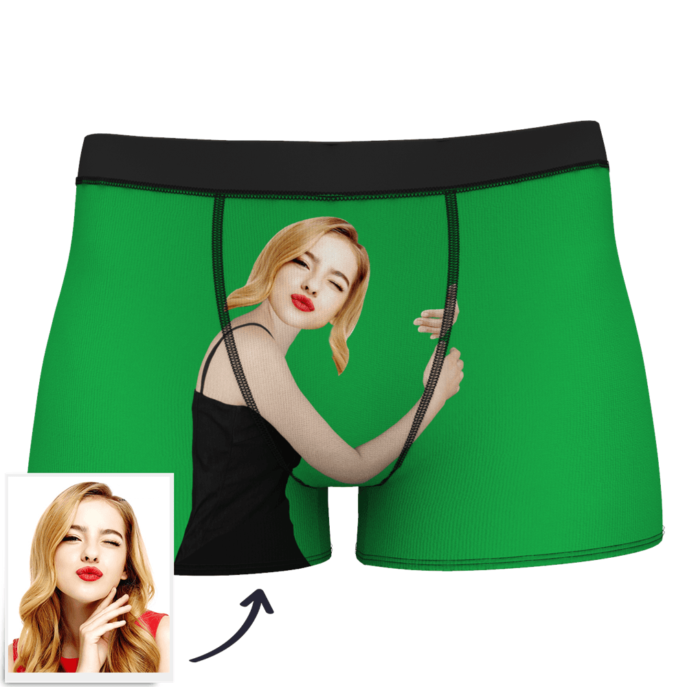 Men's Custom Face On Body Boxer Shorts Funny Gift For Him - Light Skin