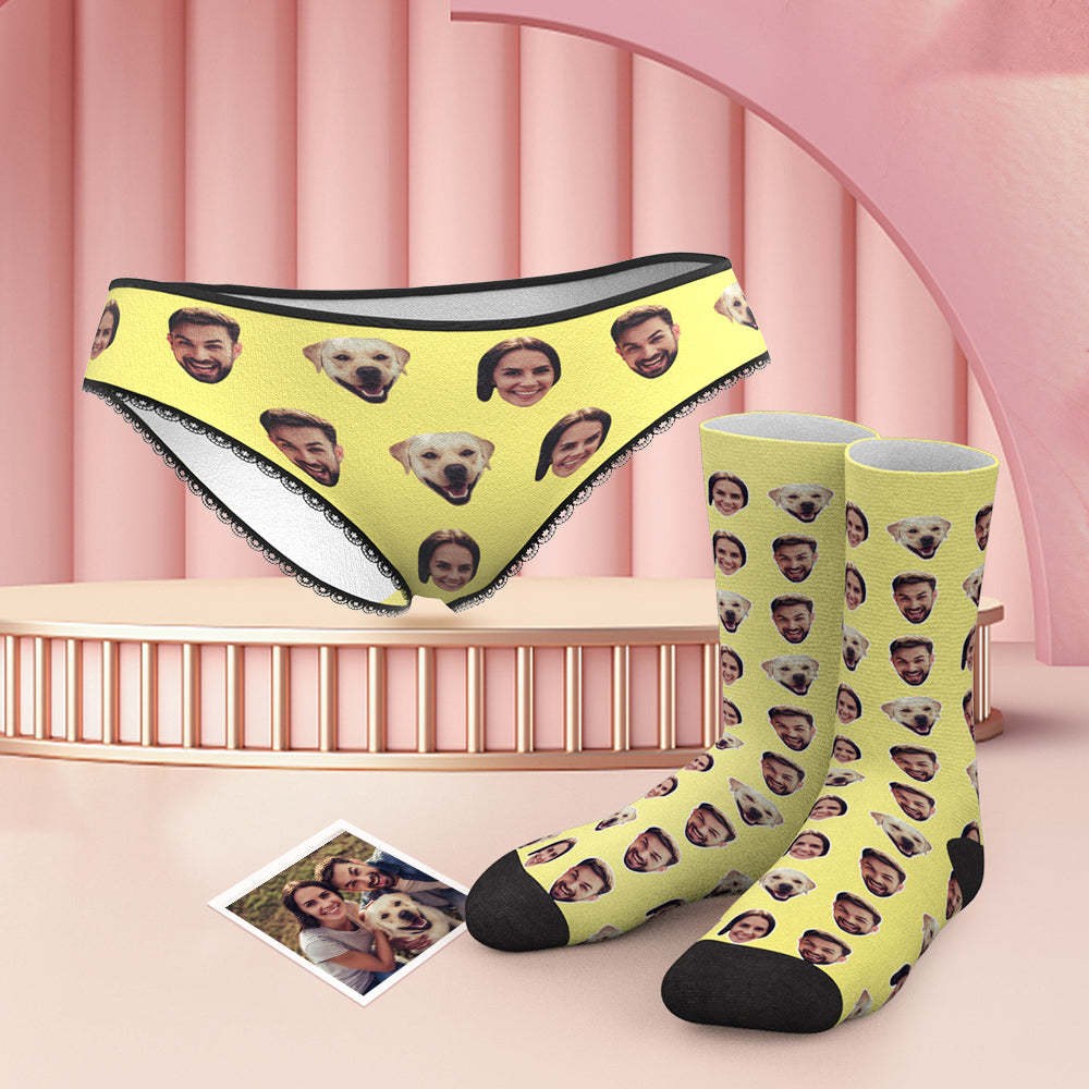 Custom Face Panties And Socks Set - Family - MyFaceUnderwearAU
