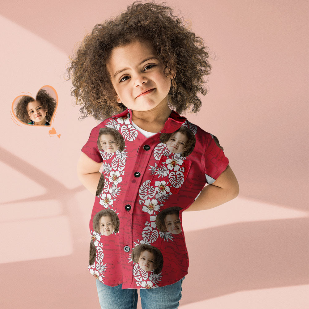 Custom Face Shirt Relaxed Kid's Hawaiian Shirt