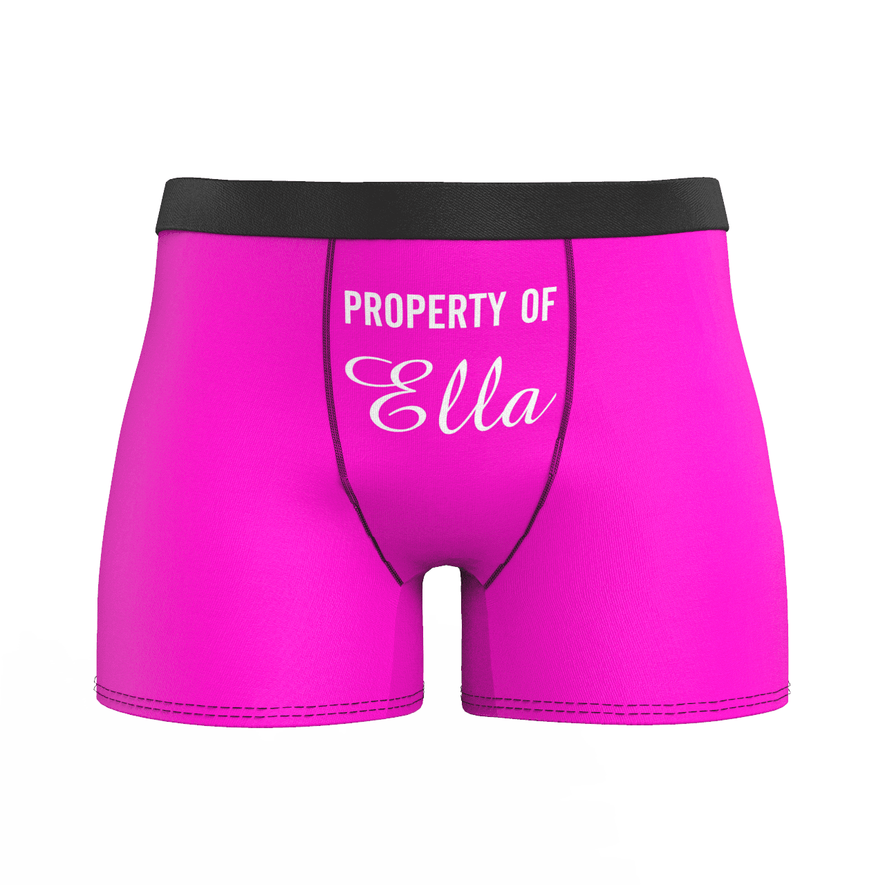 Pink Men's Personalised Name Colorful Boxer Shorts