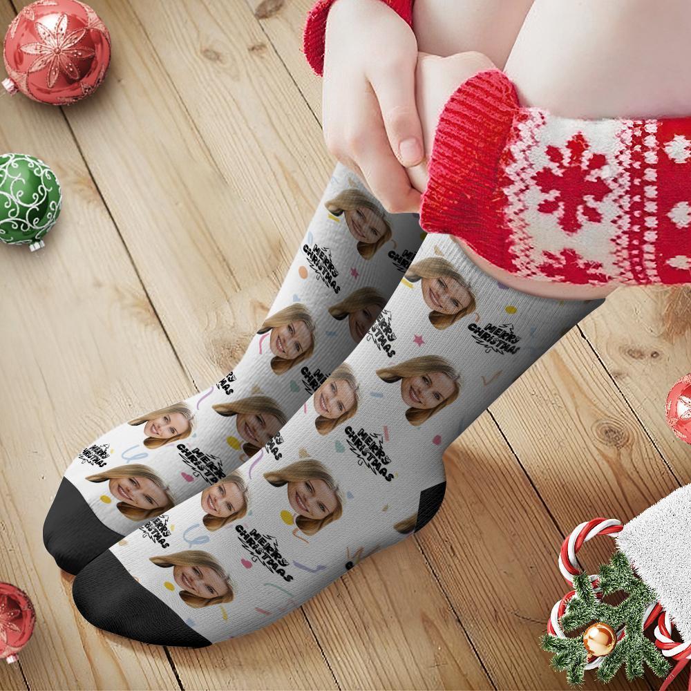 Custom Christmas Face Socks Personalised Photo Socks Christmas Gift