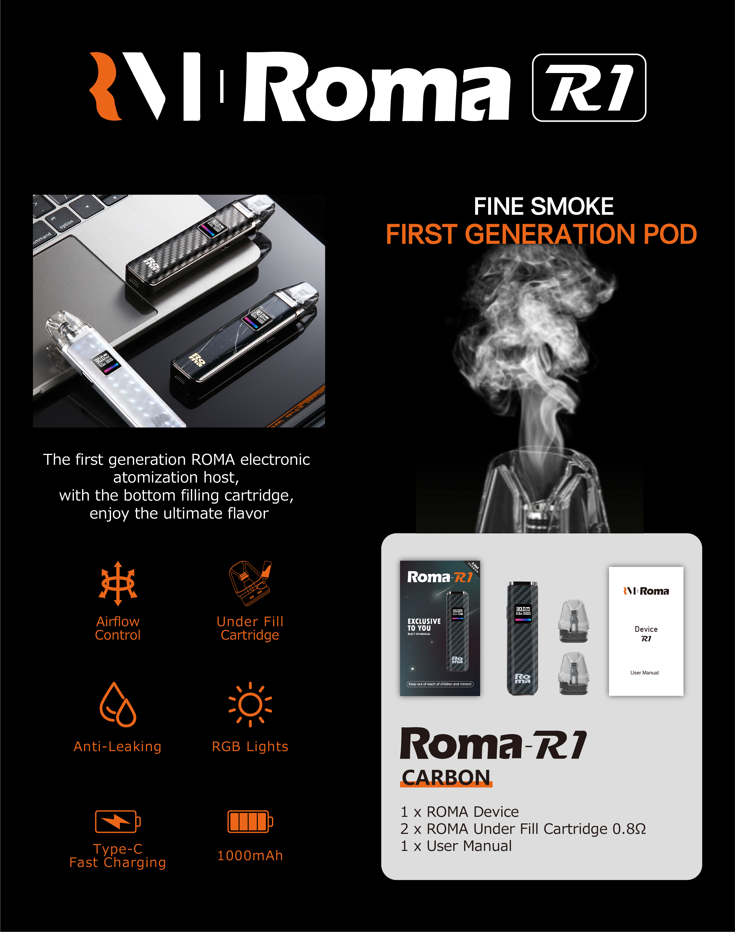 Roma –R1 羅馬 主機 通用 OXVA 小蠻牛 XLim pro 煙彈