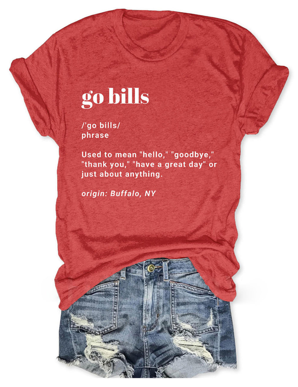 Go Bills Buffalo Bills Football Red Tee