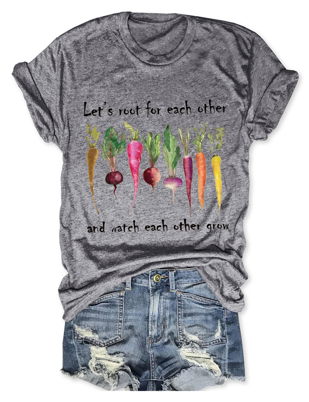 Let's Root For Each Other Graphic Funny Tee