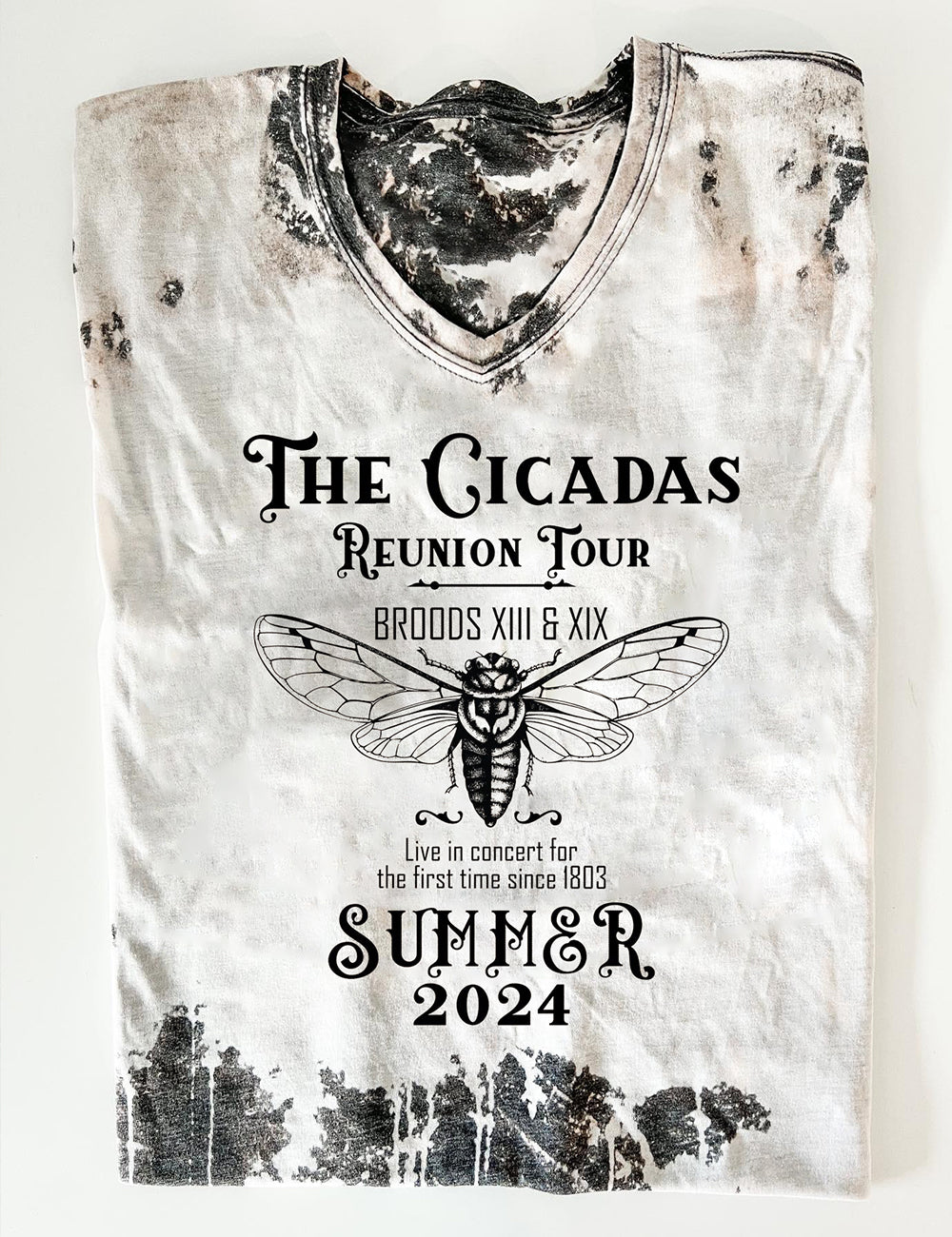 The Cicadas Reunion Tour V Neck Tee