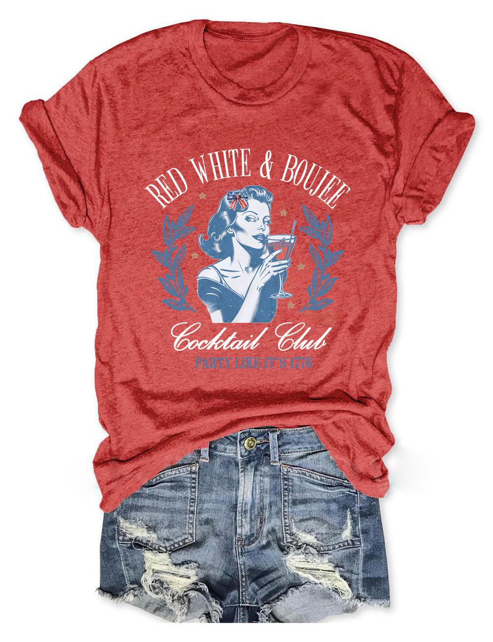 Red White & Boujee Cocktail Club Graphic Tee