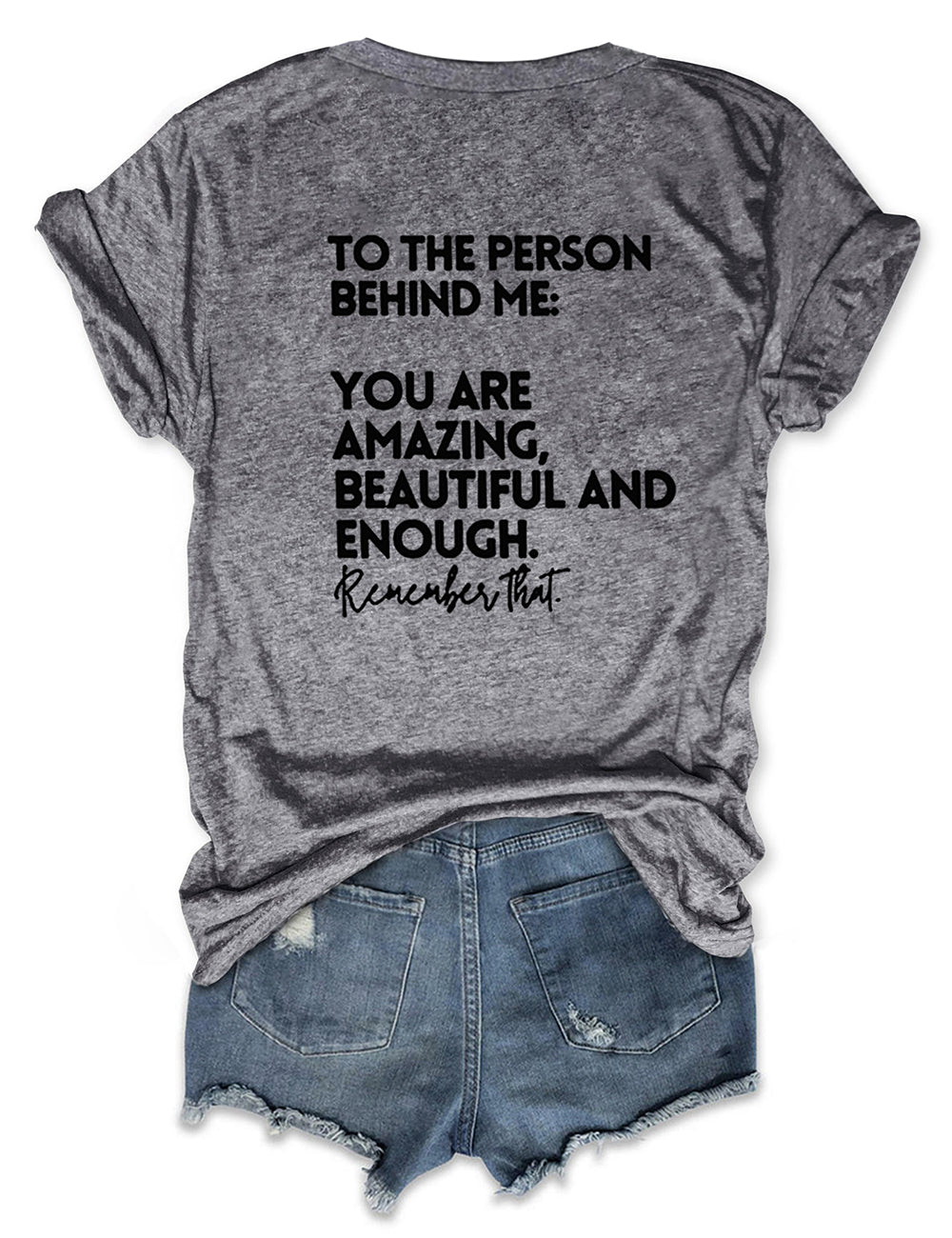 You Are Amazing Beautiful And Enough V Neck Tee