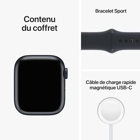 Apple Watch Series 8 GPS 45mm, Boîtier en Aluminium-HelloMarket