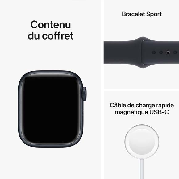 Apple Watch Series 8 GPS 45mm, Boîtier en Aluminium-HelloMarket