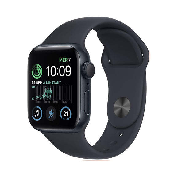 Apple Watch Series SE 2022 (GPS + Cellular, 40mm) Aluminium Noir 2ᵉ génération-HelloMarket