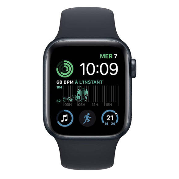 Apple Watch Series SE 2022 (GPS + Cellular, 40mm) Aluminium Noir 2ᵉ génération-HelloMarket