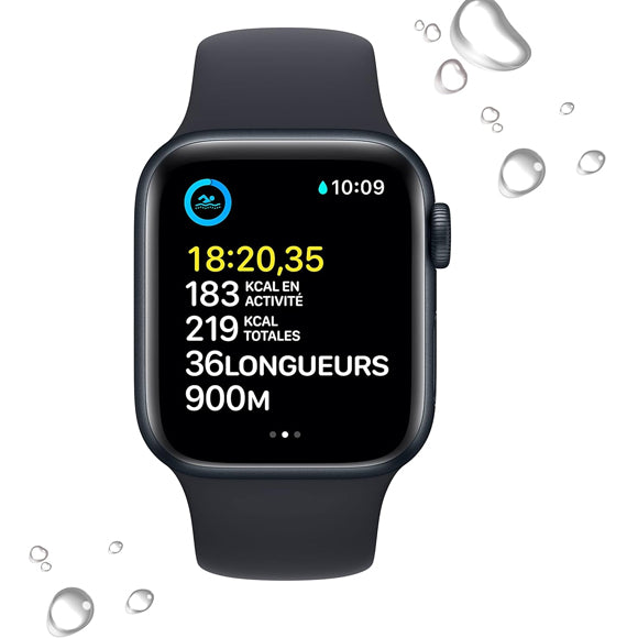 Apple Watch Series SE 2022 (GPS + Cellular, 40mm) Aluminium Noir 2ᵉ génération-HelloMarket