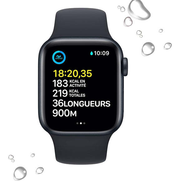 Apple Watch Series SE 2022 (GPS + Cellular, 40mm) Aluminium Noir 2ᵉ génération-HelloMarket