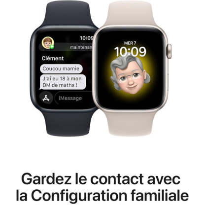 Apple Watch Series SE 2022 (GPS + Cellular, 40mm) Aluminium Noir 2ᵉ génération-HelloMarket