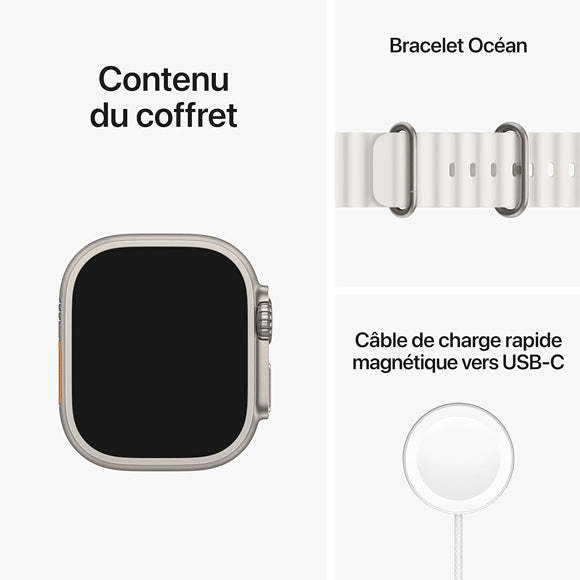 Apple Watch Ultra 2022 (GPS + Cellular, 49mm) Montre connectée Titane Titanium-HelloMarket