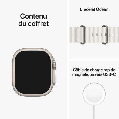 Apple Watch Ultra 2022 (GPS + Cellular, 49mm) Montre connectée Titane Titanium-HelloMarket