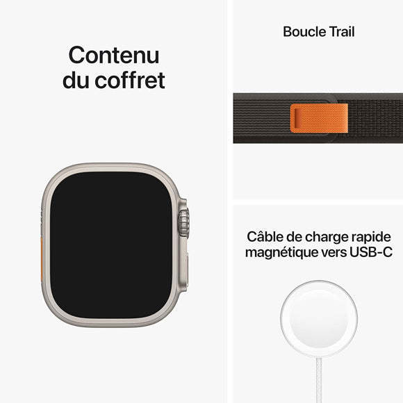 Apple Watch Ultra 2022 (GPS + Cellular, 49mm) Montre connectée Titane Titanium-HelloMarket