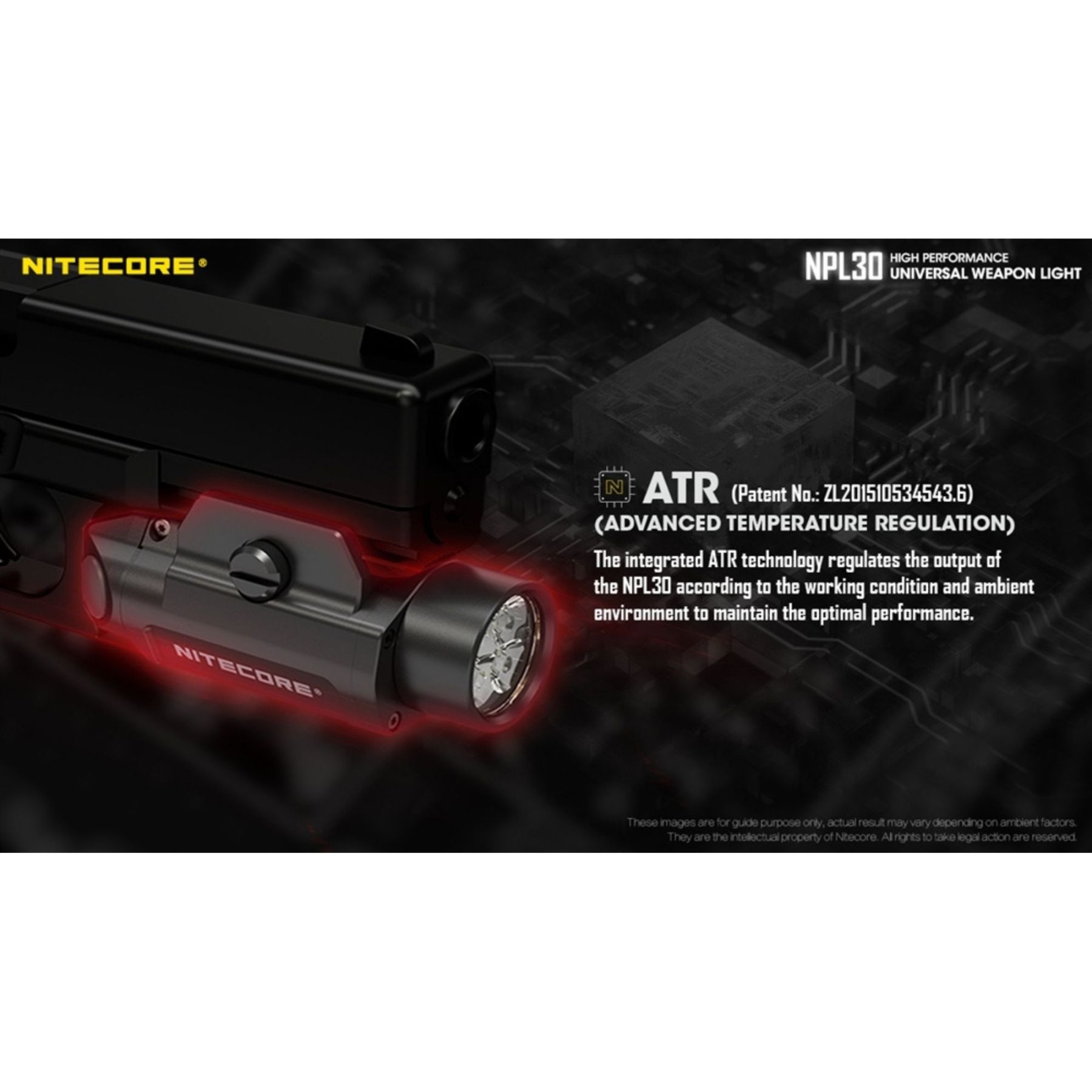 Nitecore NPL30 1200 Lumen Rail Mount Flashlight