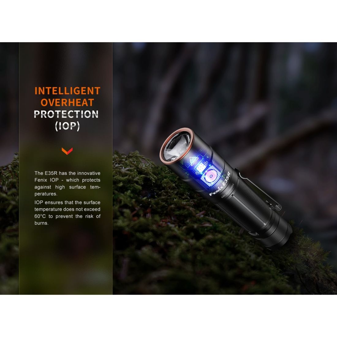 Fenix E35R SST70 Cool White 3100 Lumen Flashlight