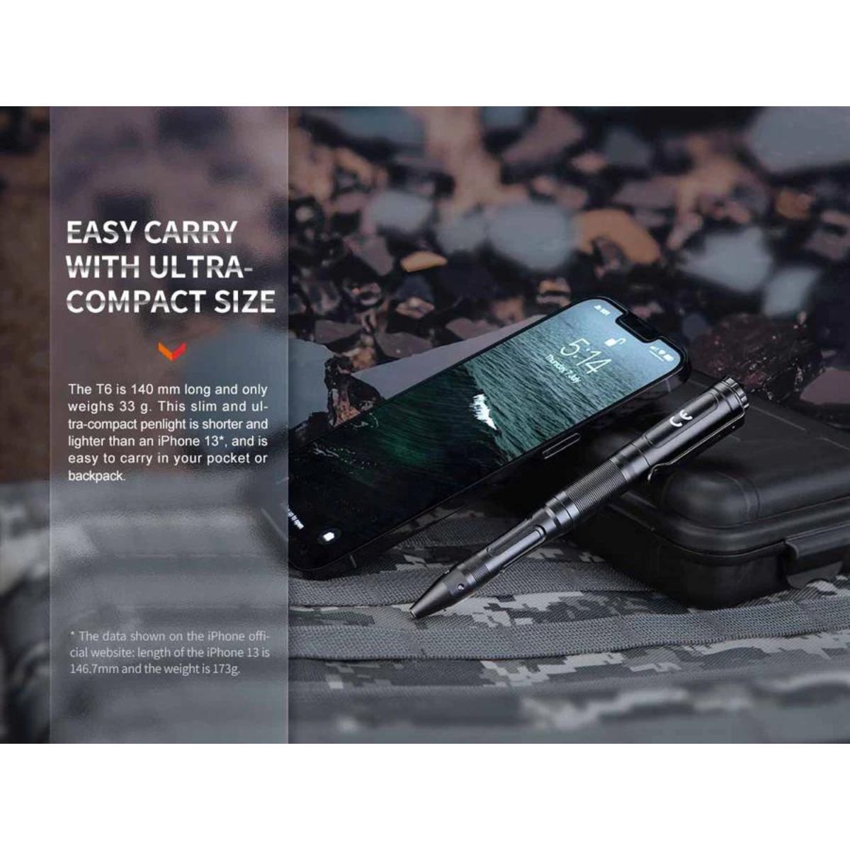 Fenix T6 80 Lumen Rechargable Tactical Pen