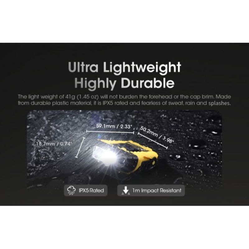 Nitecore NU11 150 Lumen Motion Sensor Rechargable Headlamp