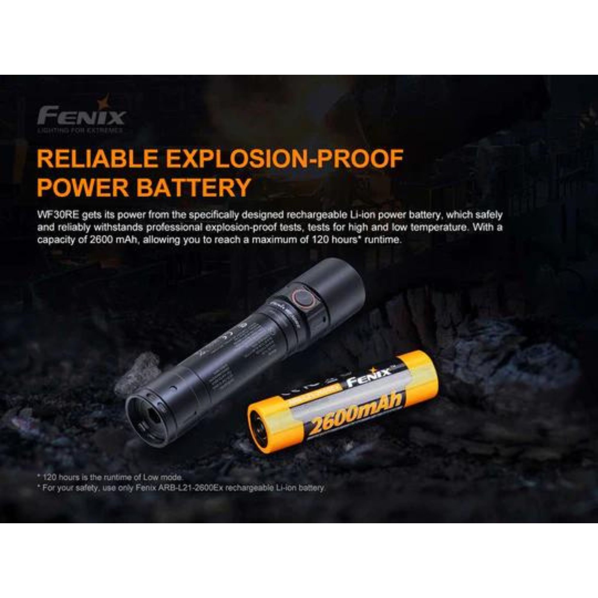 Fenix WF30RE 280 Lumen Intrinsically Safe Flashlight