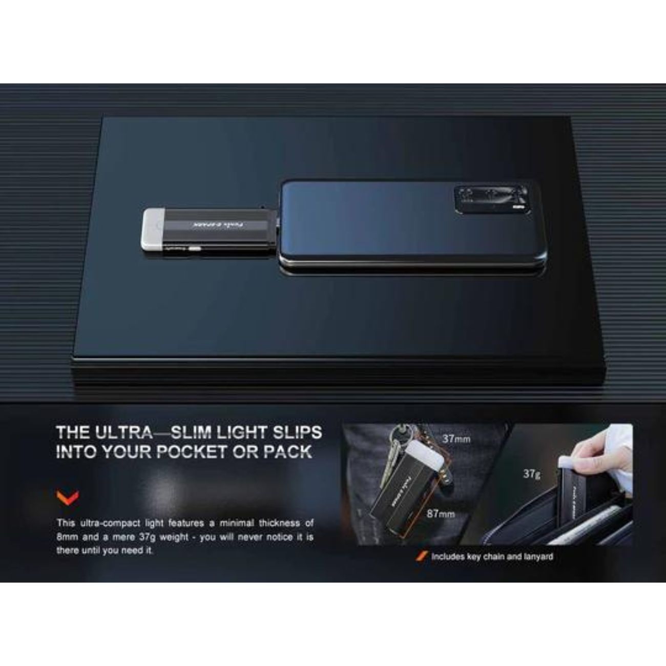 Fenix E-Spark 100 Lumen Keychain Flashlight Powerbank