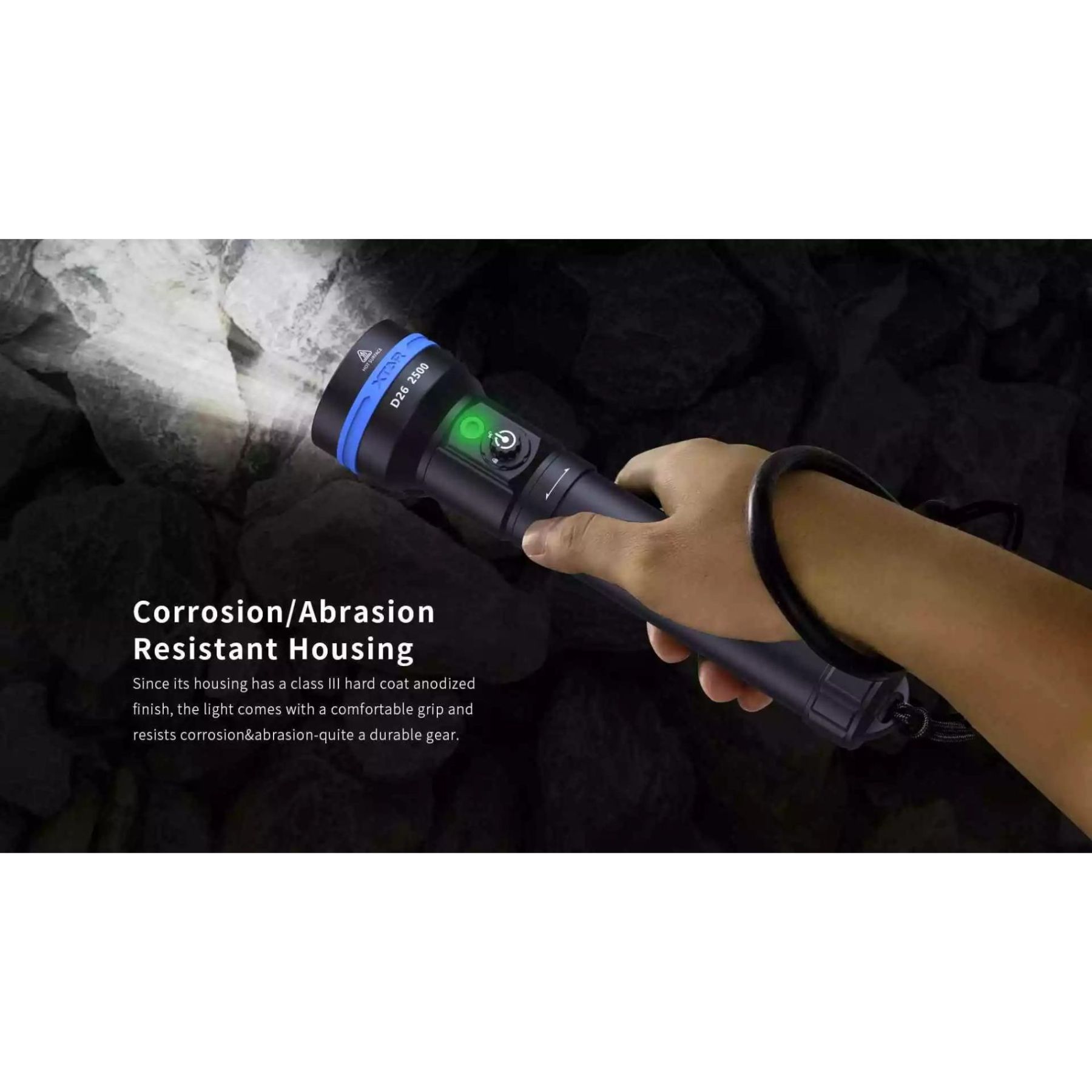 XTAR D26 2500 Lumen Diving Flashlight