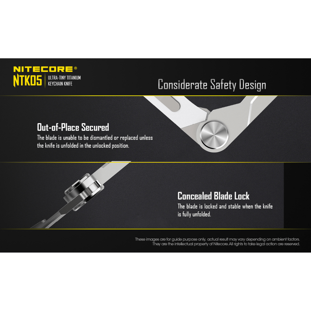 Nitecore NTK05 Titanium Folding Keychain Knife