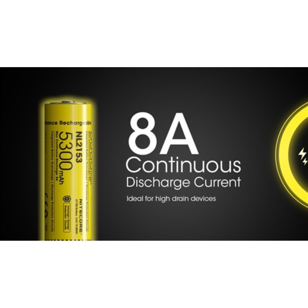Nitecore NL2153 5300mAh Rechargeable 21700 Battery